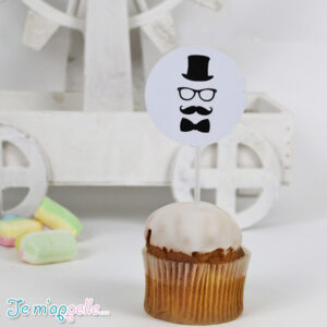 Cupcake toppers με θέμα μικρός κύριος