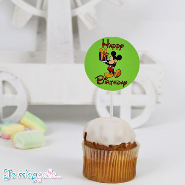 Cupcake toppers με θέμα Mickey mouse 2