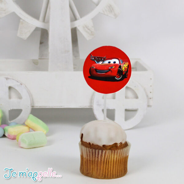 Cupcake toppers με θέμα Μcqueen