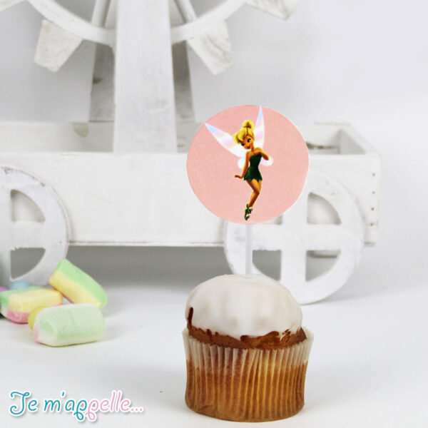 Cupcake toppers με θέμα tinkerbell