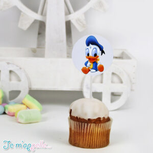 Cupcake toppers με θέμα donald duck baby