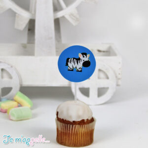Cupcake toppers με θέμα ζέβρα