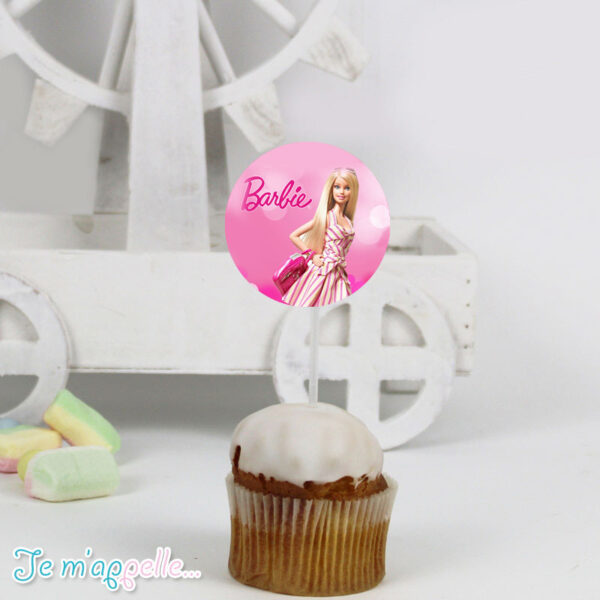 Cupcake toppers με θέμα Barbie