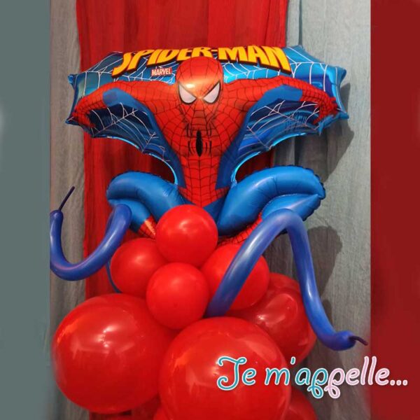Σύνθεση απο μπαλόνια για πάρτυ spiderman