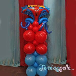 Σύνθεση απο μπαλόνια για πάρτυ spiderman