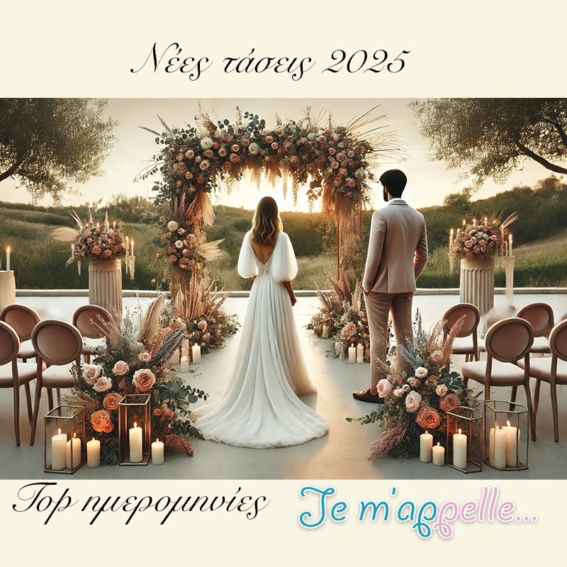 Νυφικό σε αέρινο στυλ με λεπτομέρειες δαντέλας. Ρομαντικός ανθοστολισμός με παστέλ λουλούδια και κεριά.