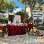 Χριστουγεννιάτικος στολισμός βάπτισης και candy bar